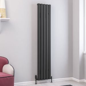 Eastbrook Kelmscott Matt Anthracite Aluminium Designer Radiator 1800 x 345mm