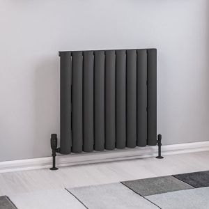 Eastbrook Kelmscott Matt Anthracite Aluminium Designer Radiator 600 x 625mm