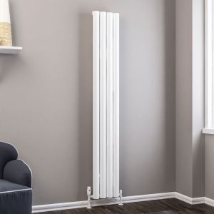 Eastbrook Kelmscott Matt White Aluminium Designer Radiator 1800 x 275mm