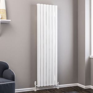 Eastbrook Kelmscott Matt White Aluminium Designer Radiator 1800 x 485mm