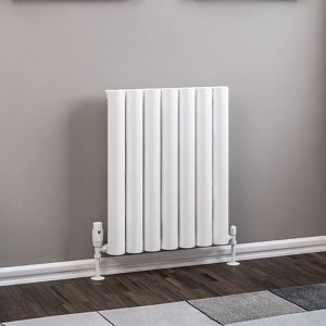 Eastbrook Kelmscott Matt White Aluminium Designer Radiator 600 x 485mm