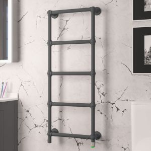 Eastbrook Kennet Dry Element Anthracite Electric Towel Rail 1200 x 500mm