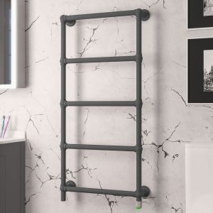 Eastbrook Kennet Dry Element Anthracite Electric Towel Rail 1200 x 600mm