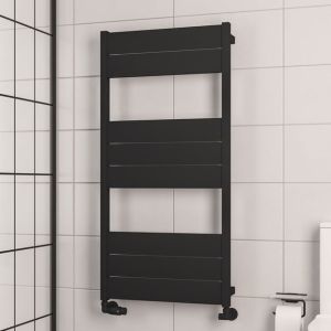 Eastbrook Kingswood Matt Black Designer Towel Rail 1220 x 600mm