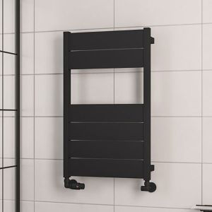 Eastbrook Kingswood Matt Black Designer Towel Rail 820 x 500mm