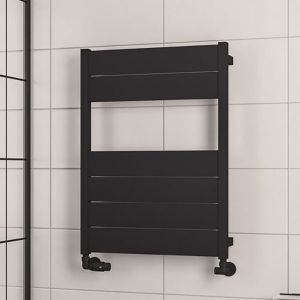 Eastbrook Kingswood Matt Black Designer Towel Rail 820 x 600mm