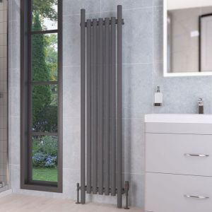 Eastbrook Lambourne Matt Anthracite Steel Designer Radiator 1800 x 420mm