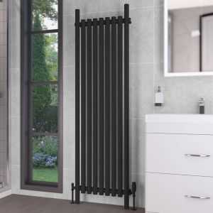 Eastbrook Lambourne Matt Black Steel Designer Radiator 1800 x 540mm