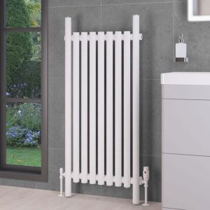 Eastbrook Lambourne Matt White Steel Designer Radiator 1200 x 540mm