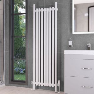 Eastbrook Lambourne Matt White Steel Designer Radiator 1800 x 540mm