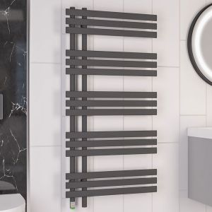 Eastbrook Loddon Dry Element Anthracite Electric Towel Rail 1200 x 600mm