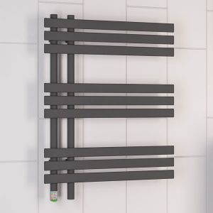 Eastbrook Loddon Dry Element Anthracite Electric Towel Rail 800 x 600mm