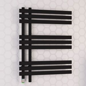 Eastbrook Loddon Dry Element Black Electric Towel Rail 800 x 600mm