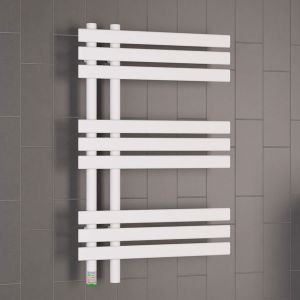 Eastbrook Loddon Dry Element White Electric Towel Rail 800 x 500mm