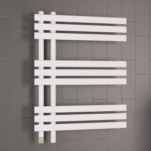 Eastbrook Loddon Dry Element White Electric Towel Rail 800 x 600mm