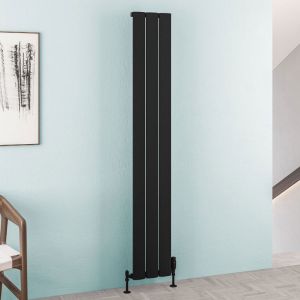 Eastbrook Malmesbury Matt Black Aluminium Designer Radiator 1800 x 280mm