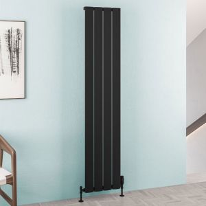 Eastbrook Malmesbury Matt Black Aluminium Designer Radiator 1800 x 375mm