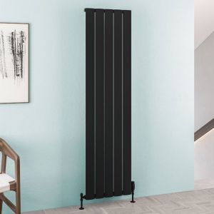 Eastbrook Malmesbury Matt Black Aluminium Designer Radiator 1800 x 470mm