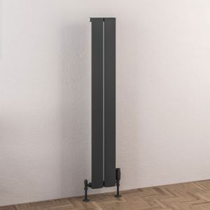 Eastbrook Malmesbury Matt Anthracite Aluminium Designer Radiator 1200 x 185mm