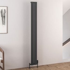 Eastbrook Malmesbury Matt Anthracite Aluminium Designer Radiator 1800 x 185mm