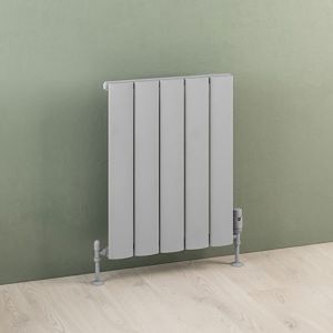 Eastbrook Malmesbury Matt Grey Aluminium Designer Radiator 600 x 470mm