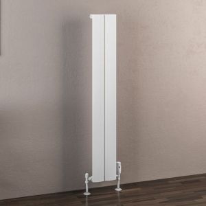 Eastbrook Malmesbury Matt White Aluminium Designer Radiator 1200 x 185mm