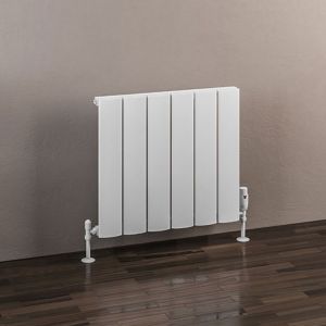 Eastbrook Malmesbury Matt White Aluminium Designer Radiator 500 x 565mm