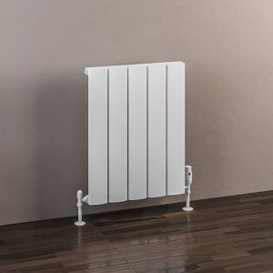 Eastbrook Malmesbury Matt White Aluminium Designer Radiator 600 x 470mm