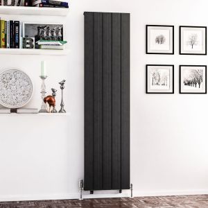 Eastbrook Mersey Matt Anthracite Aluminium Designer Radiator 1800 x 470mm