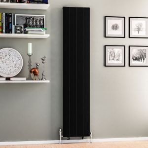 Eastbrook Mersey Matt Black Aluminium Designer Radiator 1800 x 375mm