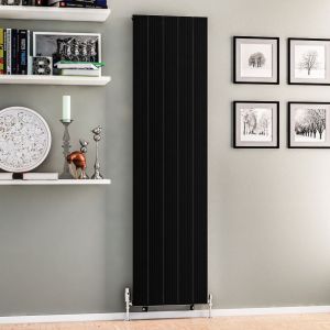 Eastbrook Mersey Matt Black Aluminium Designer Radiator 1800 x 470mm