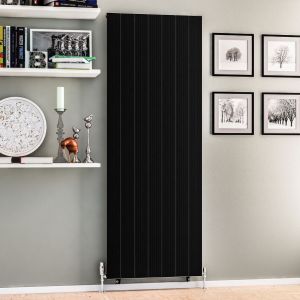 Eastbrook Mersey Matt Black Aluminium Designer Radiator 1800 x 660mm