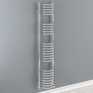 Eastbrook Mezzo Tondo Chrome Curved Designer Towel Rail 1600 x 320mm