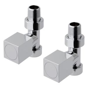 Eastbrook Minimalist Square Chrome Straight Manual Radiator Valves