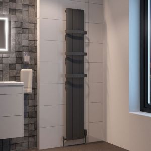 Eastbrook Peretti Matt Anthracite Aluminium Designer Radiator 1800 x 280mm