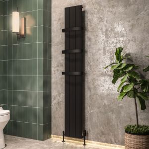 Eastbrook Peretti Matt Black Aluminium Designer Radiator 1800 x 280mm