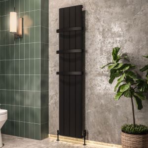 Eastbrook Peretti Matt Black Aluminium Designer Radiator 1800 x 375mm