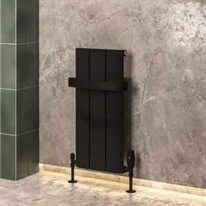 Eastbrook Peretti Matt Black Aluminium Designer Radiator 600 x 280mm