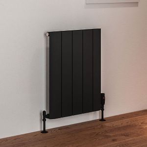 Eastbrook Peretti Matt Black Aluminium Designer Radiator 600 x 470mm