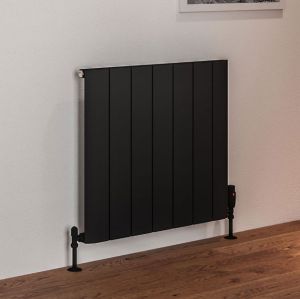 Eastbrook Peretti Matt Black Aluminium Designer Radiator 600 x 660mm