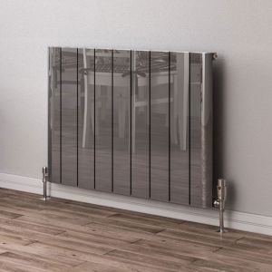 Eastbrook Peretti Polished Aluminium Designer Radiator 600 x 850mm