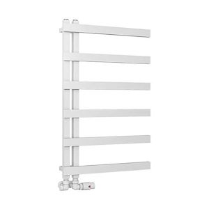 Eastbrook Platani Matt White Designer Towel Rail 800 x 500mm