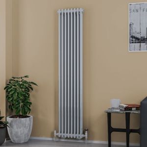 Eastbrook Rivassa Chrome Effect 2 Column Radiator 1800 x 383mm