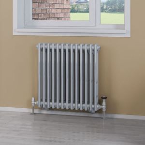 Eastbrook Rivassa Chrome Effect 2 Column Radiator 600 x 608mm