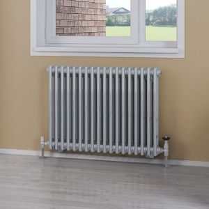 Eastbrook Rivassa Chrome Effect 2 Column Radiator 600 x 833mm