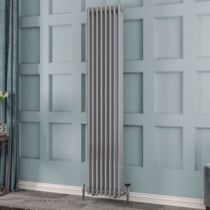 Eastbrook Rivassa Chrome Effect 3 Column Radiator 1800 x 383mm