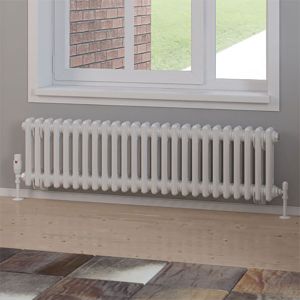 Eastbrook Rivassa Gloss White 2 Column Radiator 300 x 1148mm