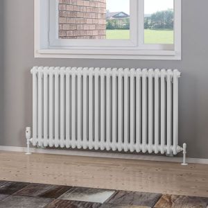 Eastbrook Rivassa Gloss White 2 Column Radiator 600 x 1148mm