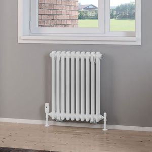 Eastbrook Rivassa Gloss White 2 Column Radiator 600 x 473mm