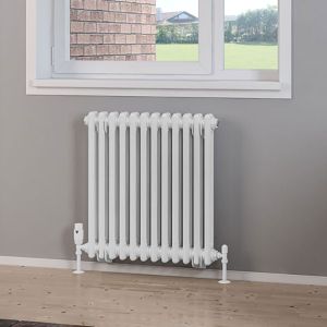 Eastbrook Rivassa Gloss White 2 Column Radiator 600 x 563mm